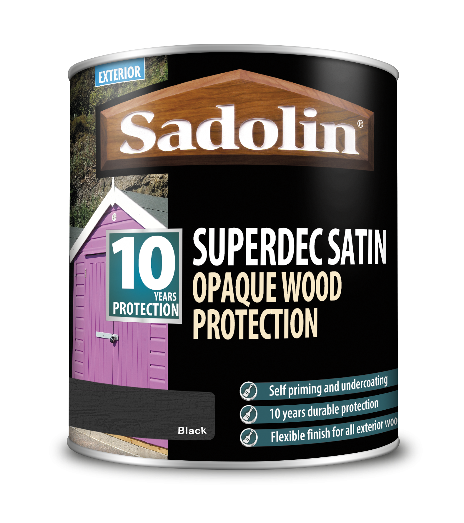 Sadolin Superdec Satin Opaque Wood Protection Black L Mppssd