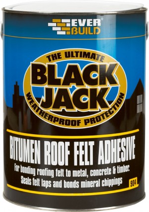 SikaEverbuild Black Jack 904 Roof Felt Adhesive 5L Black [SIK90405FA05]