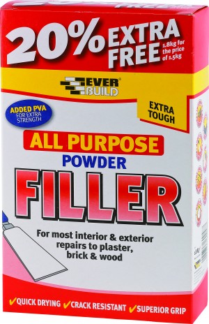 SikaEverbuild All Purpose Powder Filler 1.5kg White [EVFILL15]
